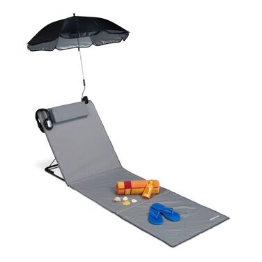 Relaxdays beach mat with sunshade