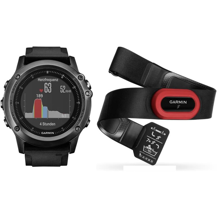 Годинник Garmin Fenix 3 GPS Multisport з сапфіровим склом, сірий, 1.2 дюйма – навигація та спортивні функції