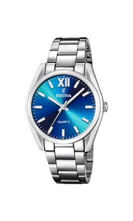 Жіночий аналоговий годинник Festina Boyfriend Collection F20622, сталь 316L, кварцовий механізм, мінеральне скло, водонепроникність 5 ATM, сріблястий