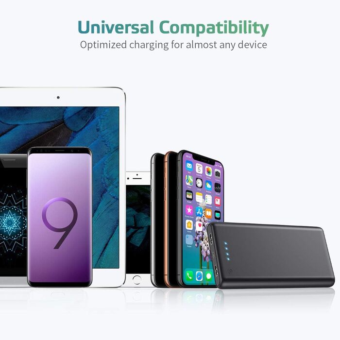 Powerbank MagSafe з LED дисплеєм, 26800mAh, 25W PD, чорний. Бездротова зарядка, USB-C вхід/вихід, сумісний з iPhone 16/15/14/13/12