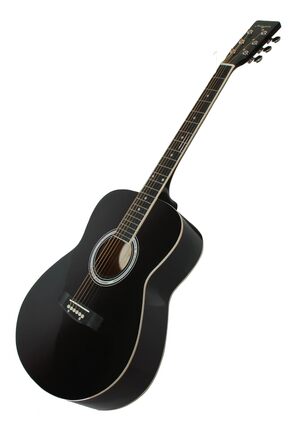 Акустична гітара Martin Smith з комплектом: струни, медіатори та ремінь - чорний колір