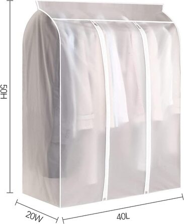 Мішки для одягу на вішалку 127 см, 120 x 100 x 50 см - захист від пилу та молі