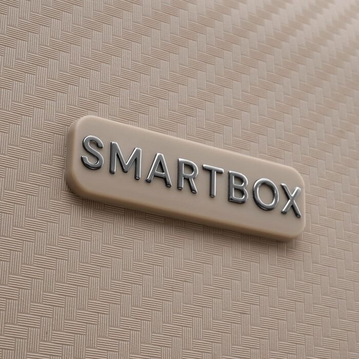 Чемодан SMARTBOX Hartschalen Check-in з жорстким корпусом | Великий XL Trolley 52 x 33 x 76 см, розширюється до 111-120 літрів | з високоякісного поліпропілену | 4 подвійні колеса & TSA-замок | легкий 4,2 кг (Edition 01) (Бежевий)