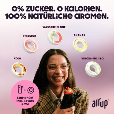 Air Up Twist Pro 600 мл Стартовий набір: пляшка з ароматом, без цукру, фіолетова + 5 смаків Pods