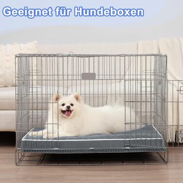 Ортопедичне ліжко для собак KSIIA, великі породи, 104x68x8 см, знімний килимок, миється, сірий колір