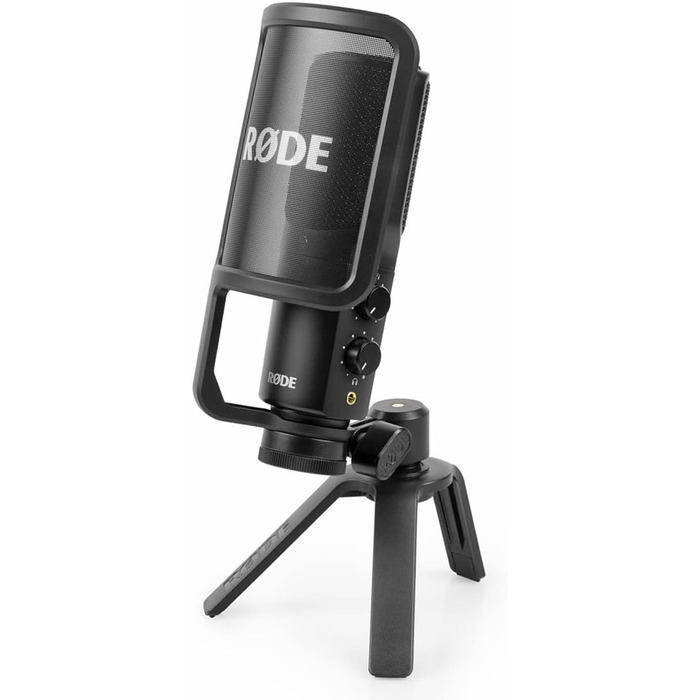 Rode NT-USB+ USB конденсаторний мікрофон + keepdrum MS138 гнучкий стійкий тримач (чорний) NT-USB+-MS138BK