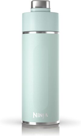 Ninja Thirsti Water Bottle/Thermo Cup to go, 700ml, leak-proof lid, for carbonated, hot & cold drinks, triple-insulated travel mug, stainless steel bottle, Mint, DW2401EUUKMT