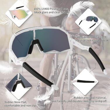 FEISEDY спортивні сонцезахисні окуляри поляризаційні з UV400 для чоловіків і жінок, велосипедні окуляри для бігу, риболовлі, активного відпочинку, модель B2994
