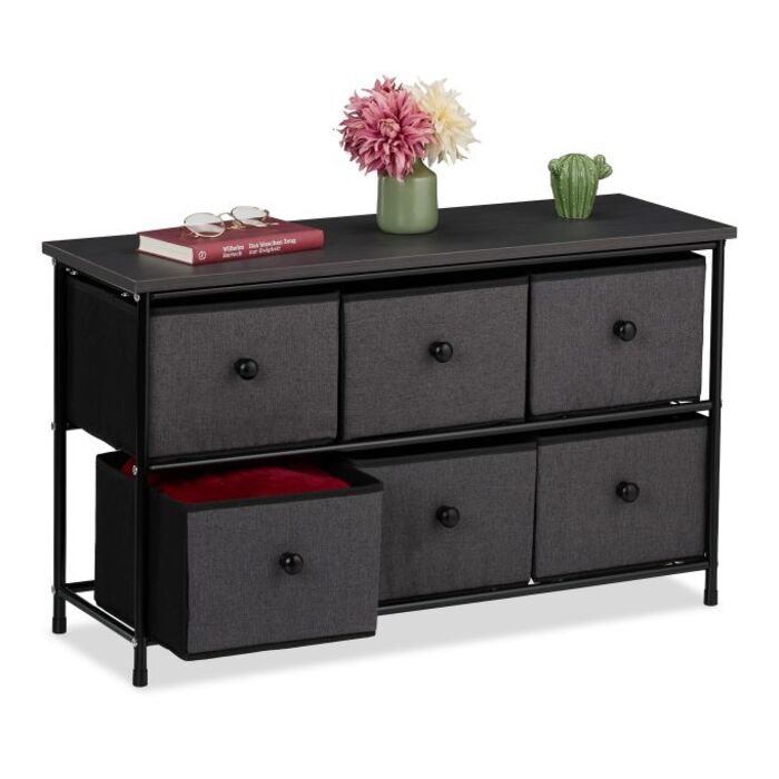 Relaxdays Sideboard with 6 Drawers