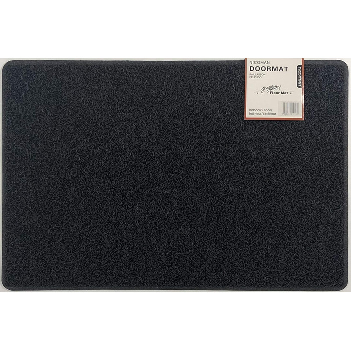 Килимок Nicoman Schmutzfänger Barrier - важкий, чорний (75x44 см), для дому та вулиці
