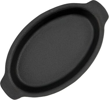 BBQ-Toro Cast Iron Serving Skillet Set (6-Pack) | 22.5 x 13 cm - oval | Pre-seasoned | Cast Iron Grill Pans, Skillets, Serving Pan, Grill Pan, Cast Pan