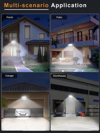 Ankishi LED Floodlight Outdoor, IP65 Waterproof, Super Bright 6500K Cool White Outdoor Light 30000LM Outdoor Floodlight Spotlight for Sports Field, Garage, Garden, Backyard (Cool White, 4 PACK 200W)