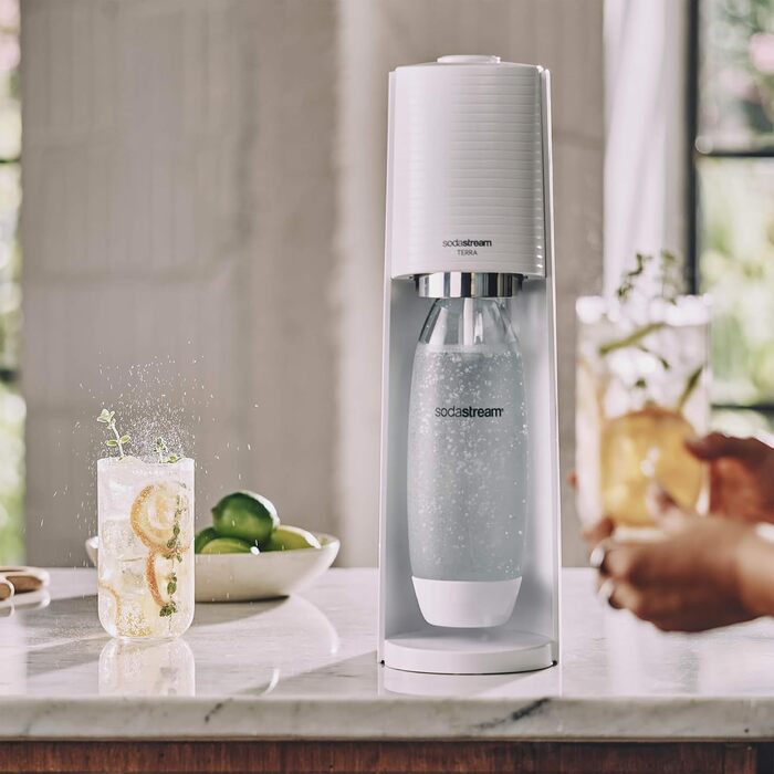 SodaStream AquaSpark Terra White - Набір 3 шт. (2 x 1л + 1 x 0.5л) + Цилиндр CO2 (60л)