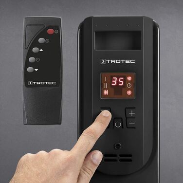 Електричний масляний радіатор Trotec TRH 25 E - 2500 Вт, з пультом дистанційного керування, чорний