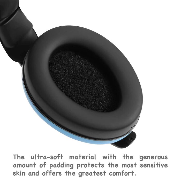 Навушники для захисту від шуму PandaEar для немовлят 0-3 роки | Блакитні навушники для дітей та малюків