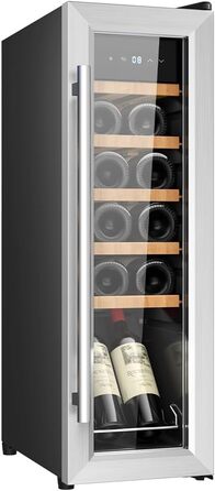 Cecotec Bolero GrandSommelier 95L Wine Cooler - Compressor, Adjustable Temp, LED, Stainless Steel & Wood Finish