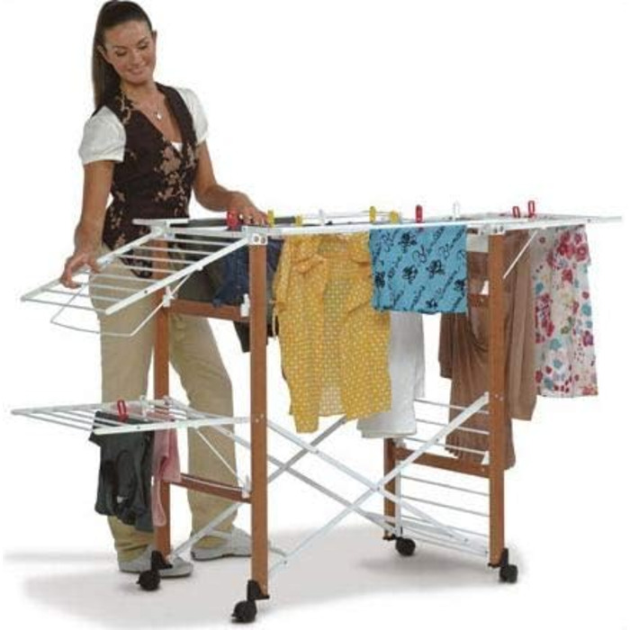 Підставка для білизни Foppapedretti Gulliver, 105 x 80 x 174 см, дерев'яна, горіх