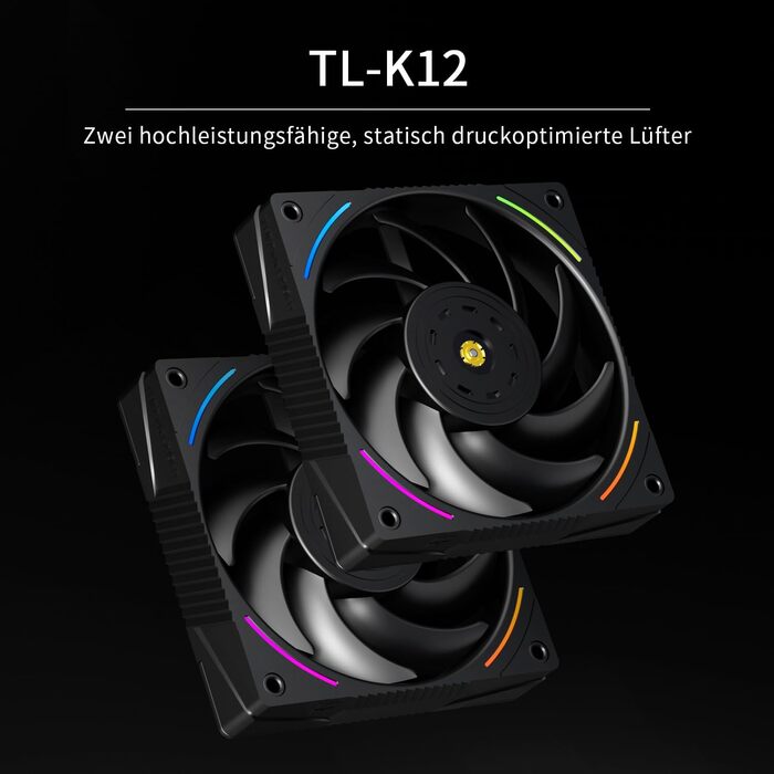 Кулер для процесора Thermalright Phantom Spirit 120 EVO, 7 теплових трубок, 2 PWM вентилятори 2150 RPM, сумісність з AMD AM4/AM5 та Intel LGA 115X/1200/1700/1851/2000 (Чорний, PS120 D EVO)