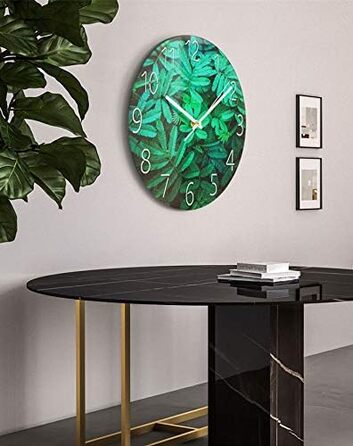 RAILONCH Silent Wall Clock Modern Design Wall Clock No Ticking for Living Room, Kitchen, Office, and Bedroom (D)
