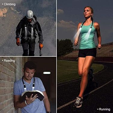 LED лампа для читання GRSTREE з гнучкими підлокітниками, 3 режими яскравості, для читання в ліжку, рукоділля, чорного кольору