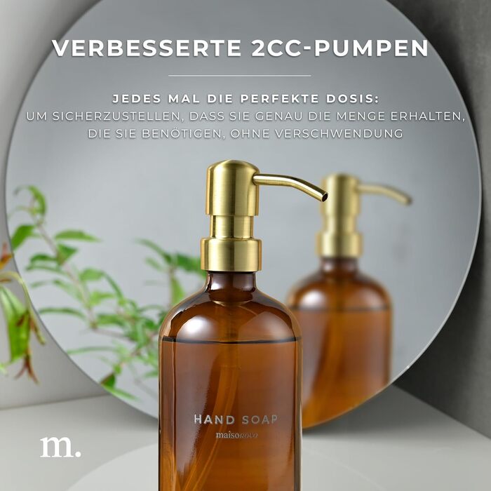 Набір диспенсерів для мила та лосьйону MaisoNovo (2 шт.) з підносом з шиферу – 500 мл, чорний колір