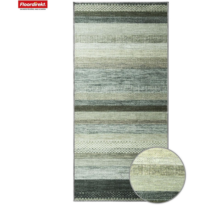 Килимок для кухні, прихожої та вітальні Floordirekt - килимок на замовлення, метр, килимок для прихожої, кухонний килимок, килимок для вітальні (80 x 450 см, Naxos - сіро-антрацитовий)