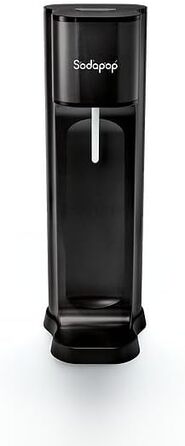 Sodapop Wassersprudler Logan Чорний Матовий - Газоварка для води з 2 скляними (850 мл, 600 мл) та 1 PET пляшкою (850 мл), 42.6 см