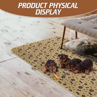 Водонепроникний килимок для годування собак BINGPET, 2 шт., поглинаючий, миючий, з піднятим бордюром, для собак та котів (60 x 90 см)