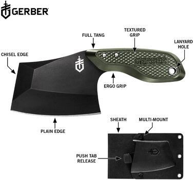 Gerber Outdoor Knife with Sheath, Blade Length: 7.5 cm, Tri-Tip, 30-001665