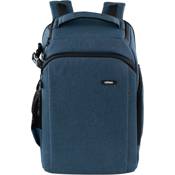 Рюкзак для фототехніки DÖRR Prag Go 16L, водонепроникний, для DSLR/SLR, з відділенням для ноутбука 16 дюймів, для дронів, знімні перегородки, тримач для штатива (блакитний)