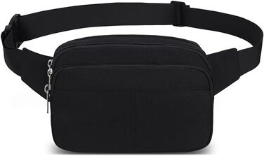 Чоловіча/Жіноча поясна сумка-шоппер (бананка) для спорту, подорожей та активного відпочинку (чорна)