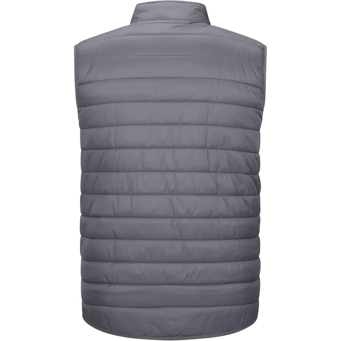 Стьобана жилетка для чоловіків 33000ft Outdoor з утеплювачем, гібридна спортивна жилетка з 5 кишенями, для походів та їзди на коні (Сірий, 4XL)