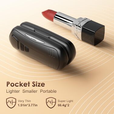 Електричні грілки для рук 2 шт. з акумулятором 6000mAh, 5 режимів нагріву, USB, для кемпінгу та відпочинку на природі, чорні