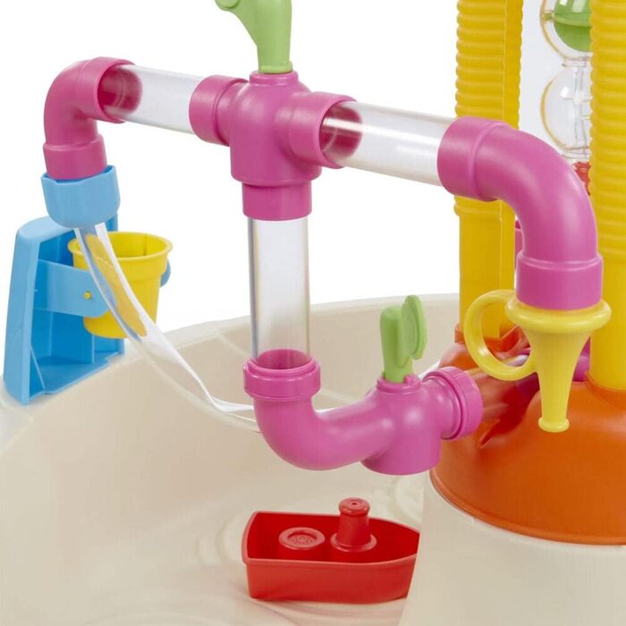 Little Tikes Fountain Factory Water Table, Garden Toy, Safe and Portable Kids' Table, Sensory Toy for Outdoors; Encourages Imaginative Play, Ages 24 Months+