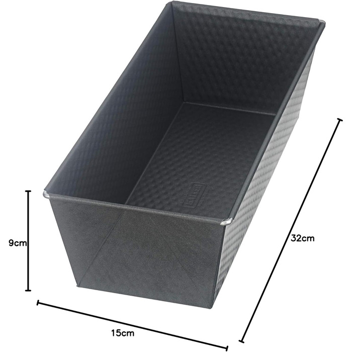 ORIGINAL KAISER Kaiser Inspiration Loaf Pan with Silicone Lid, Rectangular Baking Tin, Non-Stick Coated for Baking and Storage, 32x 15 x 19 cm, Alloy Steel, Grey, 35 x 14 x 9 cm, 5