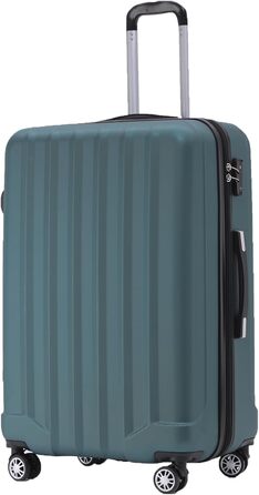 Чемодан BEIBYE TSA з розширювальною блискавкою, темно-зелений, великий (L)
