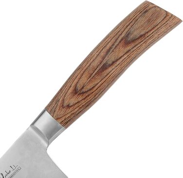 Ніж кухарський Wakoli EDIB Pro Kiritsuke Damast (VG10) 20 см, ручка Pakka, подарункова коробка, гравіювання
