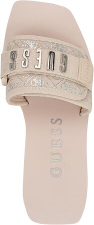 Босоніжки жіночі GUESS Dellean на танкетці, сріблясті (37.5 EU)