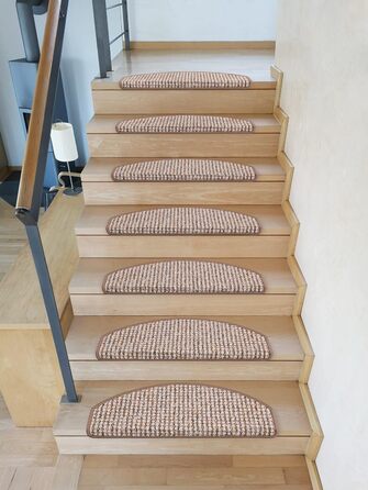 Ступінчасті килимки Kettelservice-Metzker Gera (світло-коричневі, 15 шт.) - для сходів