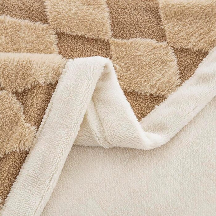 Плед Sherpa-Fleece з плюшем, двосторонній, сірий-блакитний, 150 x 200 см