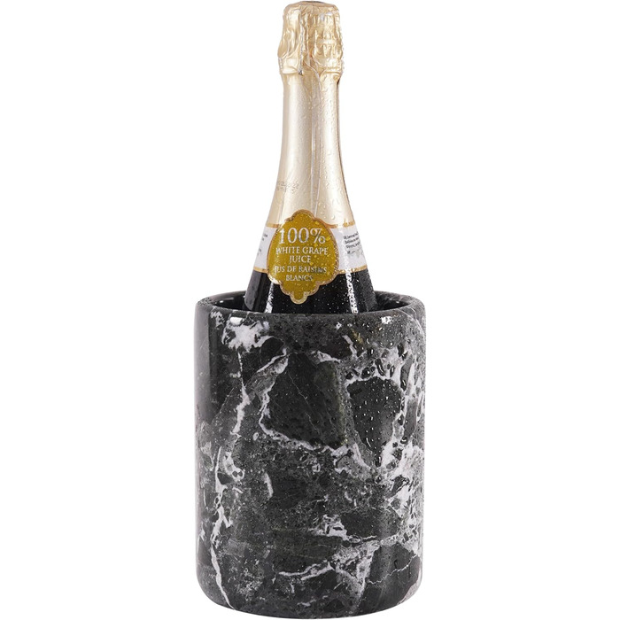 Radicaln Marble Wine Cooler Oceanic 16.5cm - Handcrafted Bar Accessory & Champagne Chiller - Wine Bottle Holder for Bar Decor