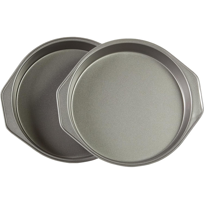 Amazon Basics - 22.8 cm Cake Pans, Non-Stick, Carbon Steel, 2-Pack & Amazon Basics - Non-Stick Baking Pan, Carbon Steel, 23.5 x 12.7 cm, 2-Pack