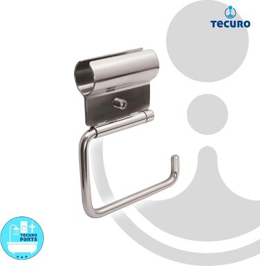 Тримач туалетного паперу Tecuro з підлокотниками Ø 32 мм – полірована нержавіюча сталь, стійкий до корозії, безбар'єрний