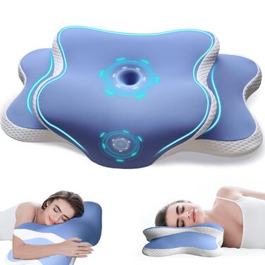 Чохол для подушки EvenVentric для підтримки шиї, м'який та затишний, придатний для прання в машині, темно-синій