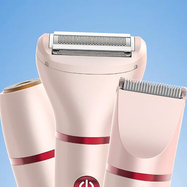 Електричний жіночий триммер 3-в-1 для тіла, бікіні, ніг, рук, під пазухи, водонепроникний, LCD-дисплей, рожевий