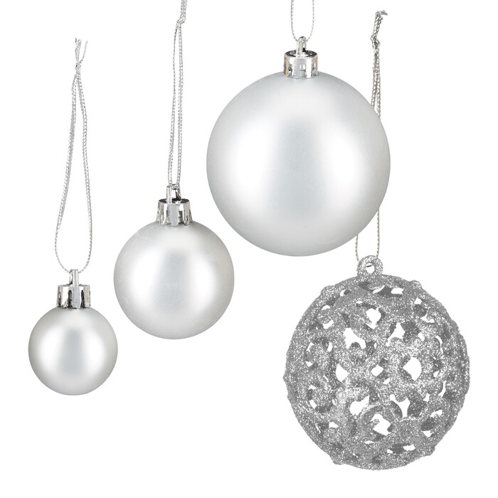 Relaxdays Set of 50 Christmas Baubles