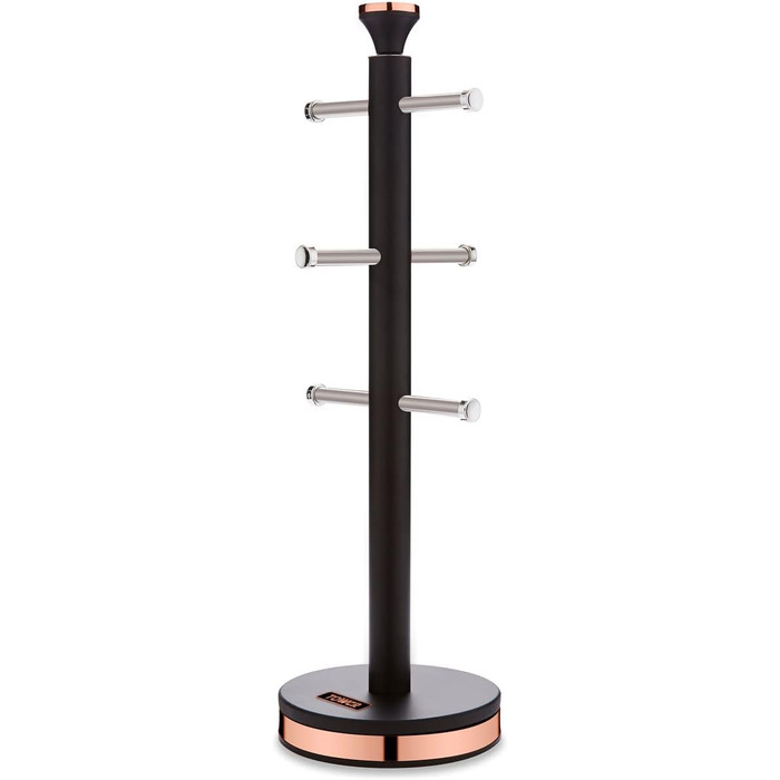 Tower T826132PNK Cavaletto Beaker Stand with Stainless Steel Stoppers, Soft Base, Marshmallow Pink and Roségold (Black and Rose Gold)