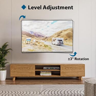 Кріплення для телевізора BONTEC: поворотне та нахилене, для LCD, LED, OLED, Plasma, Flat & Curved телевізорів/моніторів (26-60 дюймів), до 45 кг, VESA 400x400 мм