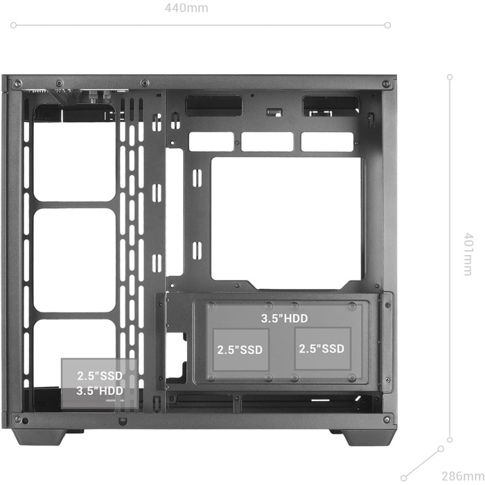 Корпус для ПК Mars Gaming MC-U3 ATX XL, білий, 3 ARGB вентилятори 120мм, загартоване скло, LCD-дисплей (MC-3T CORE LCD)