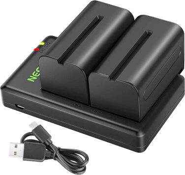 NEEWER NP-F750 5600mAh акумулятор з USB-зарядним пристроєм, сумісний з Sony NP-F550/750/970 та ін.